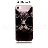 Coque iPhone 8 Chat Cool Noir