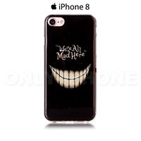 Coque iPhone 8 Sourire horrible Noir