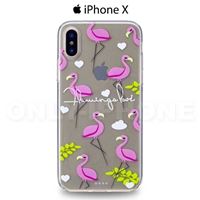 Coque iPhone X Flamants Roses