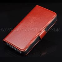 Étui iPhone 4 / 4S cuir portefeuille luxe rouge