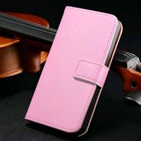 Etui iPhone 5/5S cuir portefeuille chevalet rose
