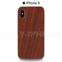 coque en bois dense véritable pour iphone x