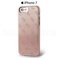 Coque iPhone 7 GUESS aluminium rigide dore