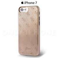 Coque iPhone 7 GUESS aluminium rigide dore