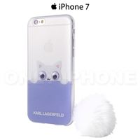 Coque iPhone 7 Karl Lagerfeld chat bleu foncé