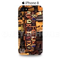 Coque iPhone 8 Alphabet  Orange