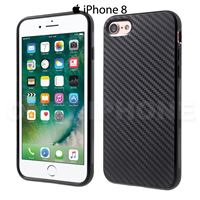 Coque iPhone 8 carbone et TPU Noir