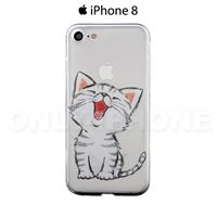 Coque iPhone 8 Chaton Heureux Transparent