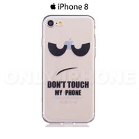 Coque iPhone 8 Don't Touch My Phone Noir