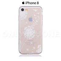 Coque iPhone 8 Fleurs et oiseaux Blanc