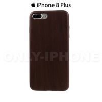 Coque iPhone 8 Plus effet bois Marron