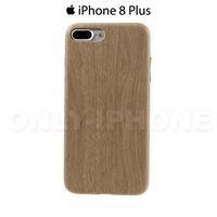 Coque iPhone 8 Plus effet bois Marron