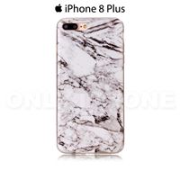 Coque iPhone 8 Plus effet marbre Blanc