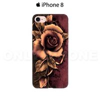 Coque iPhone 8 Rose fanée Marron