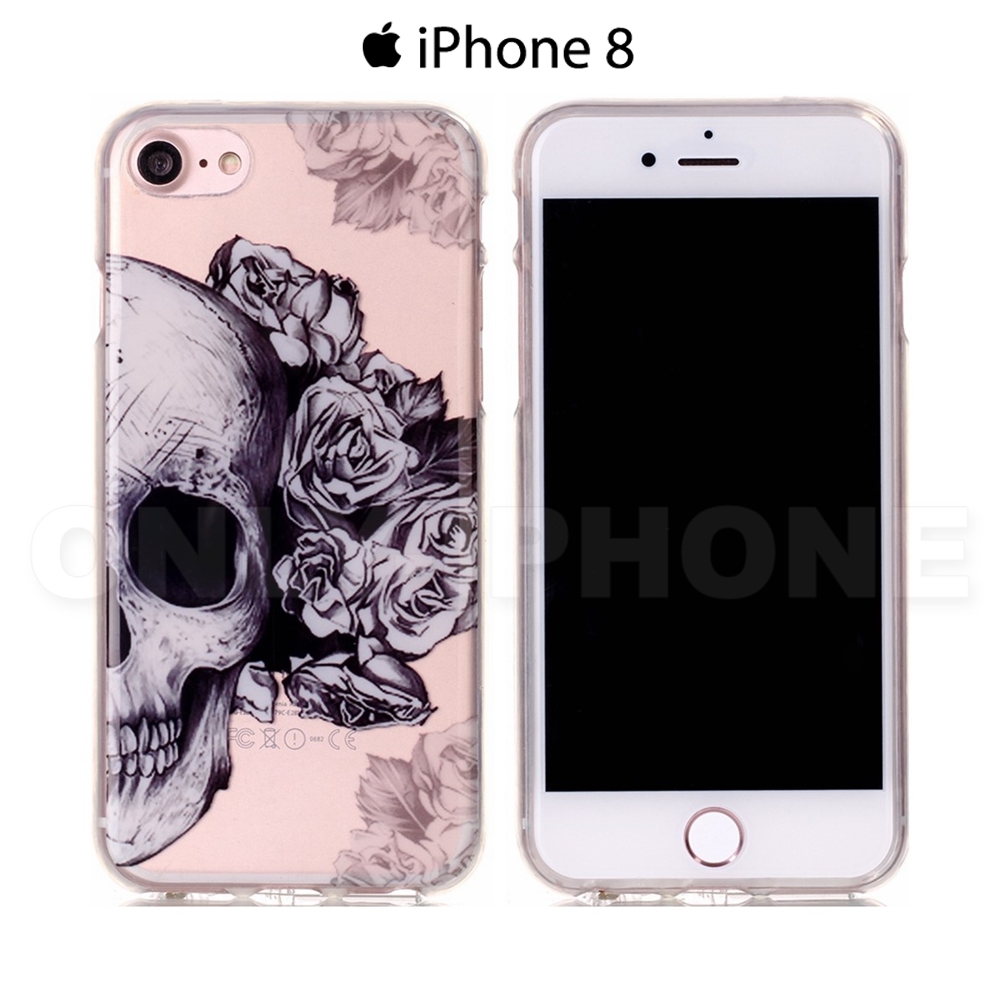 coque iphone 8 silicone tete de mort