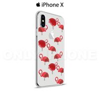 Coque iPhone X Flamants roses cristal Rose