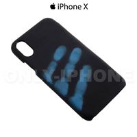 coque thermique iphone x noire et bleue