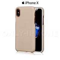 Coque souple effet cuir grainé pour iPhone X Noir