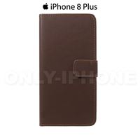 Etui de protection en cuir pour iPhone 8 Plus Noir