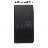 Etui de protection en cuir pour iPhone 8 Plus Noir
