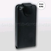 Etui iPhone 4 cuir TVG noir