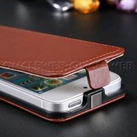 Étui iPhone 5s cuir marron à clapet Rancho