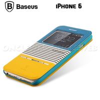 Étui iPhone 6 luxe tactile jaune et bleu