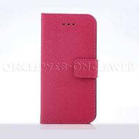 Étui 6 Plus chevalet grainé rouge