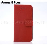 Étui 6 Plus chevalet grainé rouge