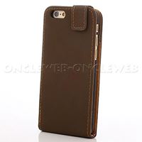 Etui facon Nubuck marron foncé