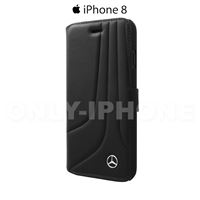 Etui iPhone 8 Mercedes Benz cuir Noir