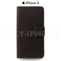 Pochette portefeuille iPhone X cuir blanc