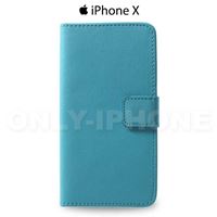 Pochette portefeuille iPhone X cuir blanc