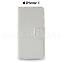 Pochette portefeuille iPhone X cuir blanc