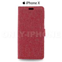 coque soupe en tissu pour iPhone X gris foncé