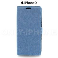 coque soupe en tissu pour iPhone X gris foncé