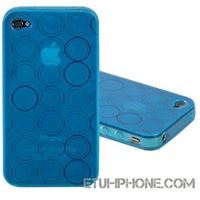 coque iphone 4 silicone cercle aqua