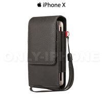 Pochette verticale ceinture pour iPhone X Noir