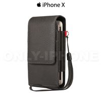 Pochette verticale ceinture pour iPhone X Noir